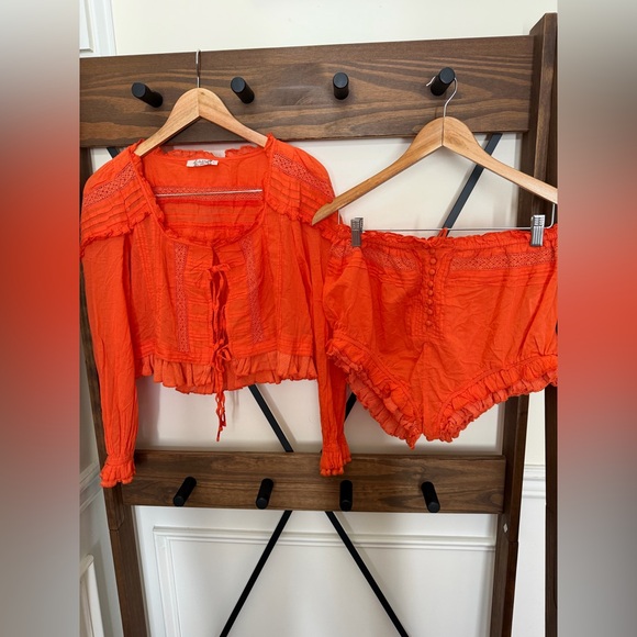 NWOT size XS Free People Florence bed jacket Bloomer set - Picture 2 of 4